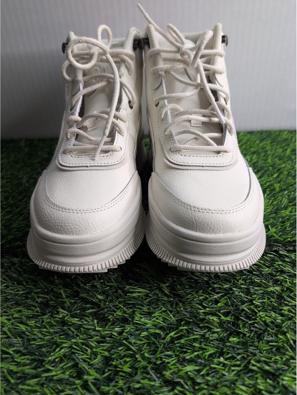 PUMA Mayra Lace Up High Top Womens Off White Sneakers Casual Shoes 39231603 - Picture 3 of 15